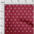 thumbnail image 1 of oneOone Tissu Popeline de Coton Imprimé Kasuri Signe Plus 1 Yard 42 Pouces de Large, 1 of 4