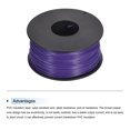 thumbnail image 3 of Uxcell 28AWG Stranded Wire Hookup 50M/164ft Purple, Electrical Wire UL1007 Spool, 3 of 6