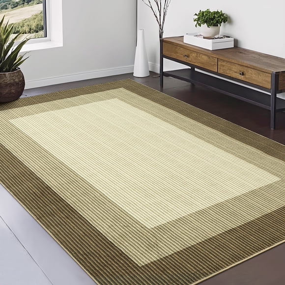 Area Rug – Modern Abstract Machine Washable – Non-Slip, Non-Shedding – Gradient Soft & Low Pile – Foldable Printed – Living Room, Bedroom, Dining Room & Playroom – Indoor