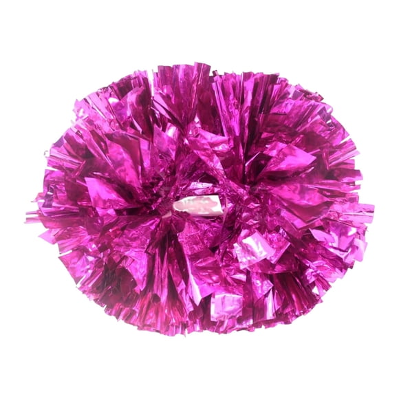 Pompons Métalliques de Cheerleading avec Poignée, Pompons en Feuille pour Enfants et Adultes, Fêtes de Danse d'Équipe