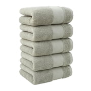 yulier 5 Pcs Cotton Hand Towels Set for Bathroom, 13" x 28" Solid Color Face Towels Washcloths, Super Soft Highly Absorbent Quick Dry Towels for Home, Bath, Pool, Gym, Shower, Hotel, Kitchen