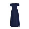 thumbnail image 3 of Women's Sexy Strapless Backless Dress - Deep V Neck, Ruffle Sleeves, Tie-Back Design, Solid Color Party Evening Dress, 3 of 4