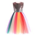 thumbnail image 1 of Flower Girls Sequin Dress Rainbow Tutu Birthday Party Dress Pageant Gown, 1 of 5