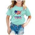 thumbnail image 4 of TZEWGL Tops For Newborn Short Sleeved Independence Day Printed Crewneck Blouse For Newborns size 12-13T, 4 of 4