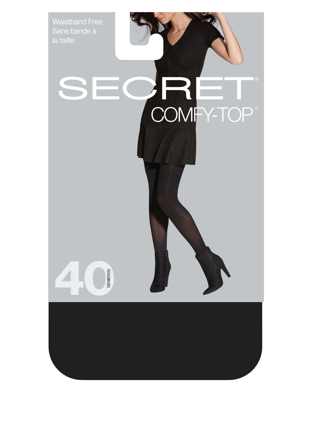 Secret® Comfy-Top Waistband-Free Tights 1pk