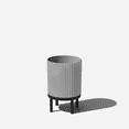 thumbnail image 1 of Veradek Mason Series Raised Demi 12" Plastic-Stone Planter with Stand - Gray/Black, 1 of 9