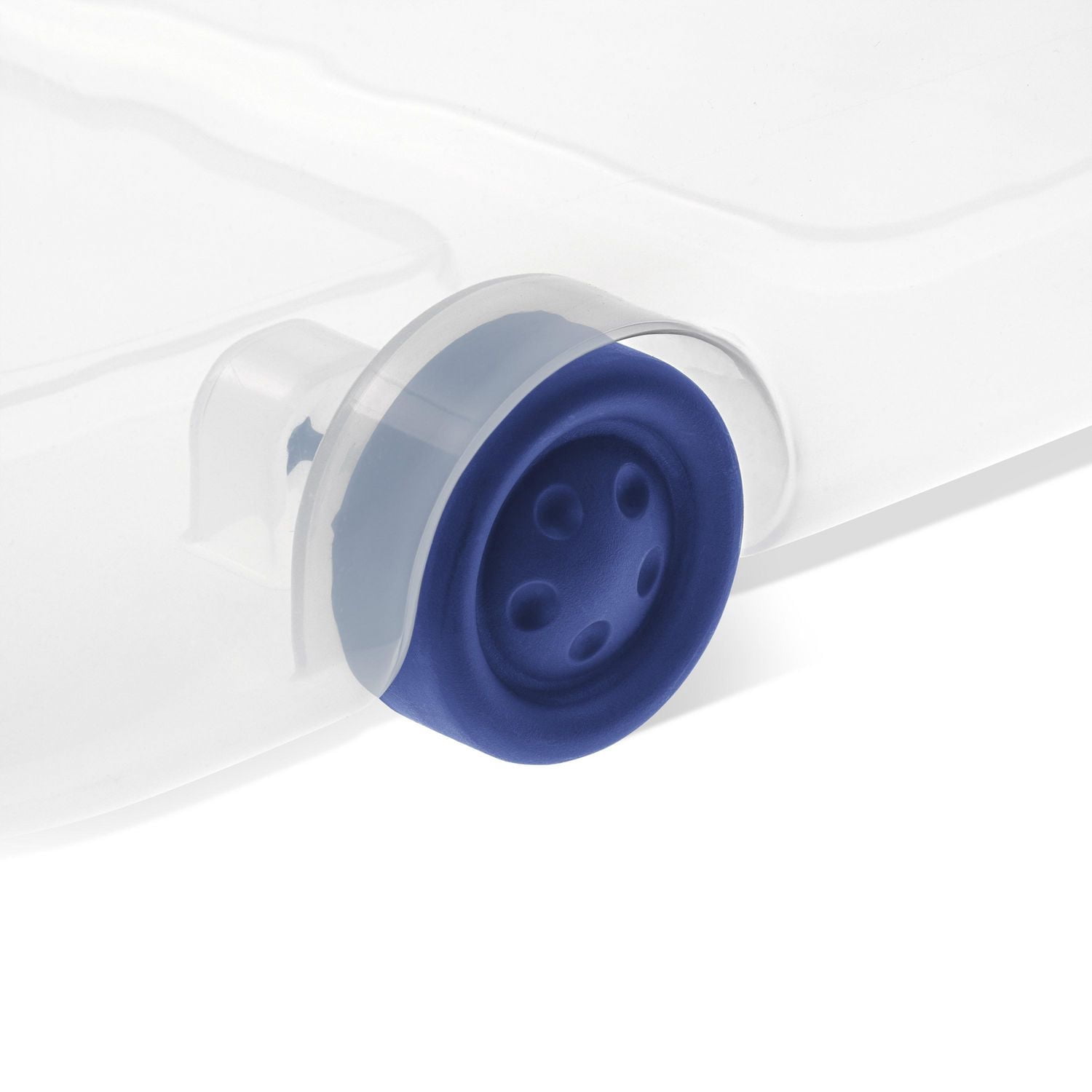 Sterilite Boîte à loquets de 62 L avec roues, boîte de rangement en plastique transparent avec couvercle et loquet bleu