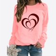 thumbnail image 1 of BVOFAR Chandails à Manches Longues de la Saint-Valentin pour Femmes Décontractés Mignons T-Shirts Graphiques Cœur d'Amour Tendance Col Rond Hauts 2025, 1 of 3