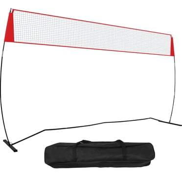 KFFKFF Filet d'Entraînement de Volleyball Autonome, Convient à l'Intérieur et à l'Extérieur, Filet Mobile à Hauteur Réglable avec Sac de Transport, Équipement d'Entraînement de Volleyball pour Exercices de Frappe Ou de Service
