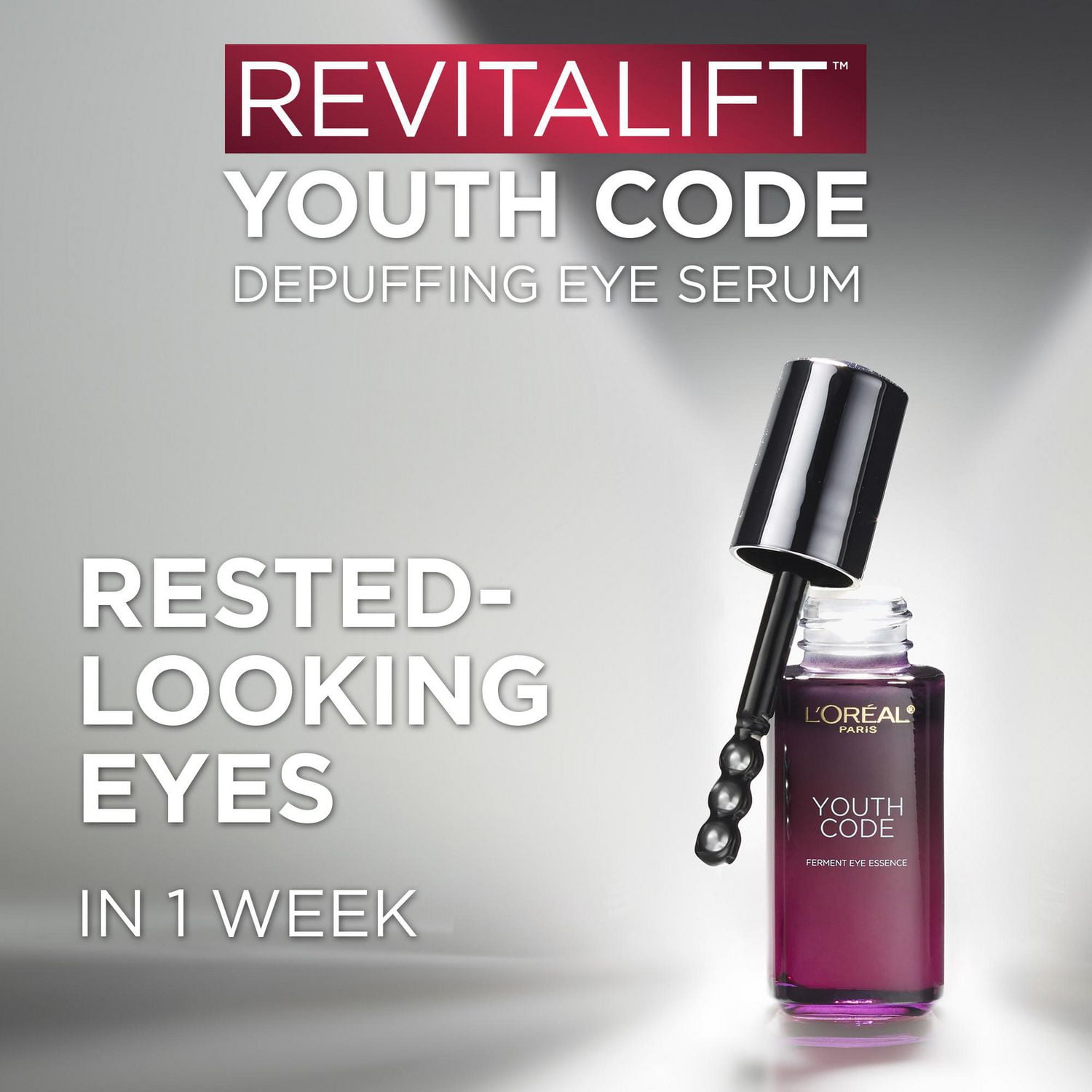 L'Oréal Paris Revitalift Youth Code Sérum Yeux, 10% Ferments Probiotiques + Caféine, 20 mL