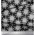 thumbnail image 3 of Soimoi Moss Georgette Fabric Leaves & Floral Block Decor Fabric Printed Yard 42 Inch Wide, 3 of 3