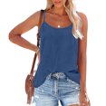 thumbnail image 2 of Yuyuzo Camisoles Débardeurs pour Femmes Sans Manches Hauts de Sortie Encolure Carrée Camis Décontractés Amples T-Shirts Tees, 2 of 7
