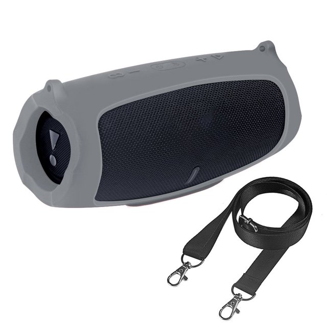 Étui en Silicone avec Sangle pour Haut-Parleur Bluetooth JBL Charge 5 (Rouge)