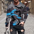 thumbnail image 1 of Meichang T-Shirt à Manches Longues pour Homme Doux, T-Shirts Graphiques pour Hommes Tendance à Imprimé Camouflage, T-Shirts Amusants à Col Rond Confortables à Manches Longues pour Homme, 1 of 5