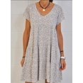 thumbnail image 1 of 2024 Robe Tendance Grande Taille pour Femmes Été Imprimé Manches Courtes Ample Décontractée Robes Femme Élégante Mode Plage Vêtements pour Dames, 1 of 7