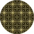 thumbnail image 1 of Ahgly Company Machine Washable Indoor Round Transitional Night Black Area Rugs, 4' Round, 1 of 7