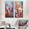thumbnail image 1 of Designart "Mountain Spring Celebration of Wildflowers III" Wildflowers Framed Wall Art Set Of 2 - Traditional Pink Gallery Wall Frame Set For Home Decor, 1 of 6