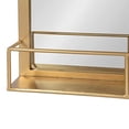 thumbnail image 5 of Kate and Laurel Jackson Modern Glam Metal Frame Mirror and Shelf, Gold 18x40, 5 of 5