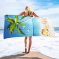 thumbnail image 5 of Meitianfacai Microfiber Beach Towel Super Lightweight Colorful Bath Towel Sandproof Beach Blanket Multi-Purpose Towel For Travel Swimming Pool 28x55 Inch, 5 of 5