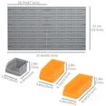 thumbnail image 3 of DURHAND 44PC Wall Mounted Storage Bins Parts Rack Kit with Pegboard Orange, 3 of 10