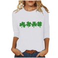thumbnail image 2 of T-Shirt Imprimé pour Dames, Col Rond, Manches Trois-Quarts, Manches 3/4, Coupe Ample, 2 of 6