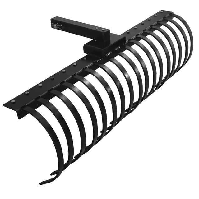 BeesClover Heavy-Duty Landscape Rake for Lawn Tractor, ATV, or UTV - 49 Inch Width, 17 Steel Tines, 2-Inch Receiver - Ideal for Dethatching Pine Needles, Grass
