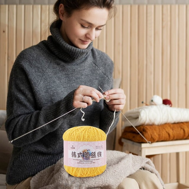 Clearance Tyidzon Wool Yarn for Crocheting Soft Crochet Thread Yarn, Lightweight Wool Yarn for Crochet Hand Knitting Crocheting Crafting