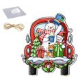 thumbnail image 1 of Wooden Hanging Sign Cartoon Dwarf Snowman Pattern Christmas Pendant for Home Festive Party Decoration, 1 of 10