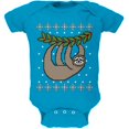 thumbnail image 1 of Big Hanging Sloth Ugly Christmas Sweater Soft Baby One Piece, 1 of 1