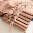 thumbnail image 4 of Birdeem Womens Solid Round Neck Threaded Cotton Slim Fitting Drawstring Top Short Sleeved Round Neck Top/Shirt, 4 of 12