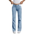 thumbnail image 1 of HongQid Straight Leg Jeans for Women Classic High Rise Jean Petite Boyfried Denim Pants, 1 of 6