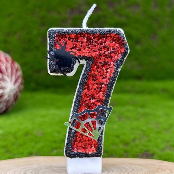 Économies sur les Décorations d'Halloween, Bougies Chiffres d'Halloween à Moins de 1 $ 0-9 Bougies Chiffres pour Dessus de Gâteau avec et Décor de Toile Décorations de Fête Citrouille Effrayantes pour Enfants Décor de Gâteau d'Halloween