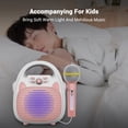 thumbnail image 2 of Graflsoa Portable Kids Karaoke Machine with Bluetooth, TF Card, and USB Support, Built-in 1200mAh Battery, Condenser Microphone, Light Blue (Ideal Gift for Children), 2 of 6
