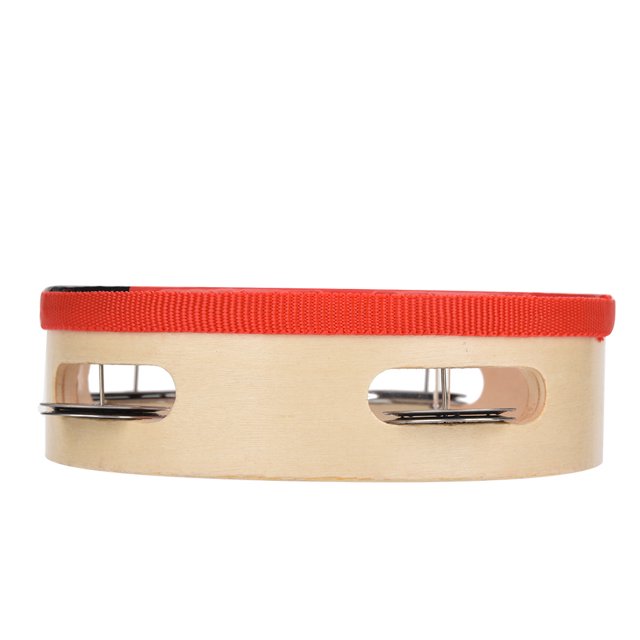 Instrument Toy Tambourine, Percussion Wooden Tambourine, For Performance For Musical Education For Beginner For Training