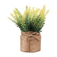 thumbnail image 2 of EGNMCR Home Decor, Room Decor, Fall Decor Artificial Plant In Pots Mini Potted Flowers Plant In Cloth For Home Decor Party Wedding Garden Table Office Patio Decoration Simulation potted plants, 2 of 6