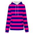 thumbnail image 5 of FAIWAD Womens Striped Drawstring Hoodies Casual Long Sleeve Color Block Pullover Tops Drop Shoulder Loose Sweatshirts, 5 of 5