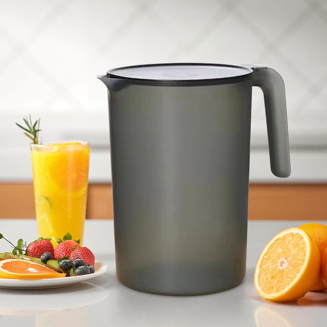 Plastic Pitcher, 2L Iced Water Jug with Lid and Handle,Shatterproof Heat Resistance Infusion Pitcher for Cold Water,Flavor-Infused Beverage & Iced Tea