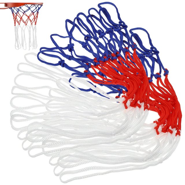 LOVEVER Basketball Net Pack Baskeyball Hoop Replacement Outdoor Basketballs Bold Heavy Nylon 2 Pcs