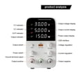 thumbnail image 4 of Alimentation CC Programmable 30V 10A, Affichage Numérique Réglable, Mini Climatiseur de Labo, Alimentation 60V 5A 120V3A pour Réparation de Téléphone Cellulaire, Facile à Utiliser, 4 of 7