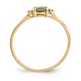 thumbnail image 2 of 10K Yellow Gold Polished Geniune Diamond & Peridot Birthstone Ring, 2 of 2