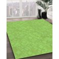 thumbnail image 3 of Ahgly Company Machine Washable Indoor Square Transitional Pea Green Area Rugs, 4' Square, 3 of 7
