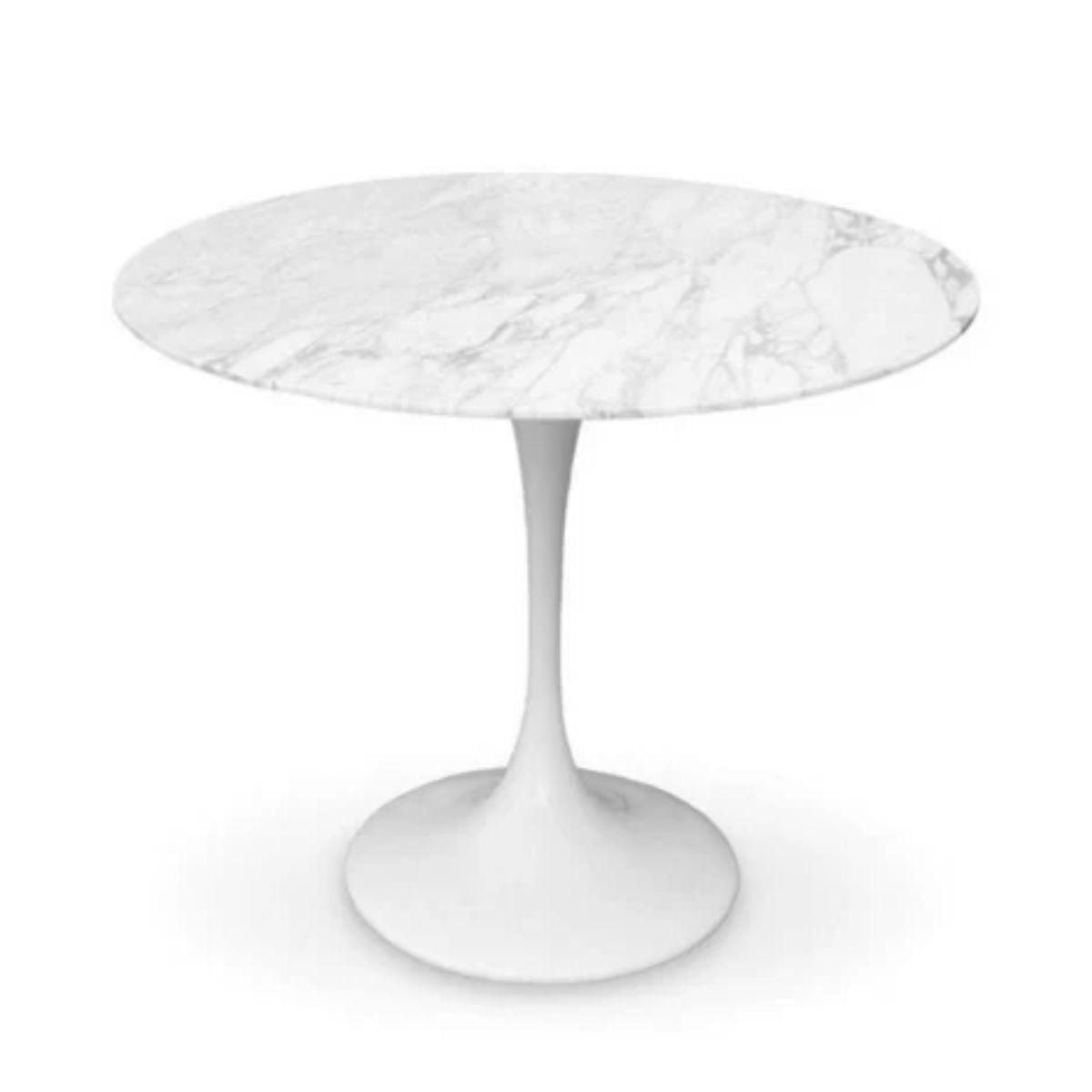 WHITE MARBLE DINING TABLE 39"