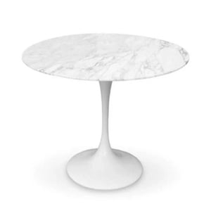 WHITE MARBLE DINING TABLE 39"
