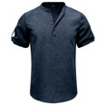 thumbnail image 4 of Kaemgyyd Men's Henley Shirts Stylish Short Sleeve Casual Button Tops Lightweight Solid Color Classic Basic Tee, 4 of 5