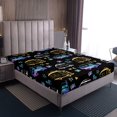 thumbnail image 2 of YST Rv Happy Camping Fitted Sheet, Gradient Camper Car Bedding Set Queen Size For Farmhouse Camping Lovers, Outdoorsy Camper Bed Sheets Rustic Sheets With 2 Pillow Cases, Black, 2 of 5
