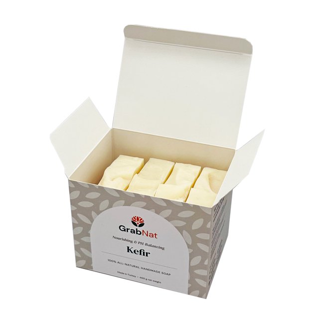 4-Pack Kefir Milk Soap (4x100g) | Handmade, Natural, Cold-Processed, Unscented, Nourishing, Gentle, Soothing, and Moisturizing