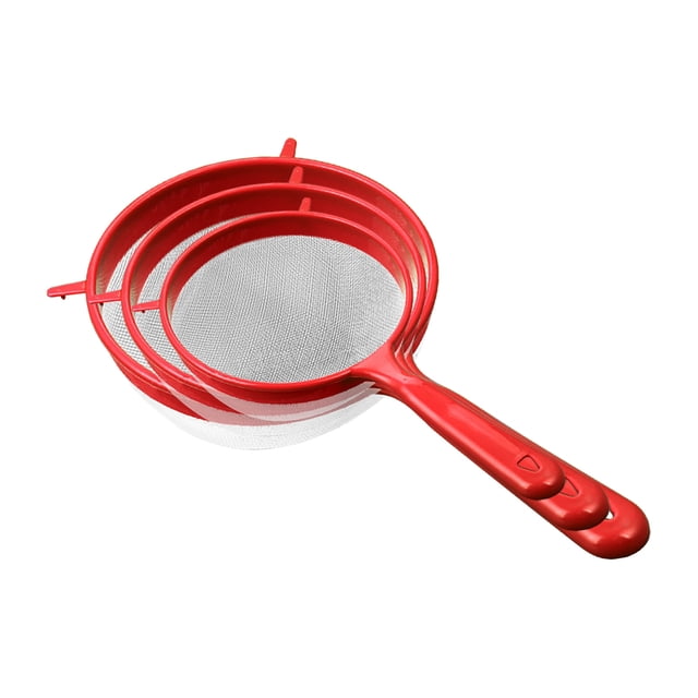Cooking Utensils Kitchen 3Pcs Mini Mesh Strainers for Fine Sifting Food Prep Durable Sieve for Stews and Drains