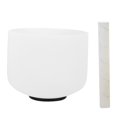 thumbnail image 2 of 8inch Frosted Quartz Crystal Singing Bowl, Strong Vibration Frequency Meditation Musical Instrument Bowl for Healing, 2 of 7