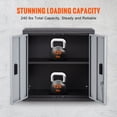 thumbnail image 3 of KFFKFF Wall-Mounted Folding Cabinet, Black Metallic Storage Locker 26" Compact Tool Chest with 240 LBS Load Limit, Adjustable Rack and Magnetic Door Closure for Home, Office, and Warehouse Use, 3 of 9