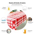 thumbnail image 4 of Penkiiy 5PCS Checkered Tablecloth 554 x 108 Inch Plastic Plaid Tablecloth Vinyl Tablecloth with Flannel Backing Party Table Cloth Oilcloth Waterproof Tablecloth, 4 of 6